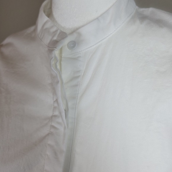 Tuckernuck Women's White Cotton Poplin Royal Shirt Dress Mini Length size M - Picture 3 of 12